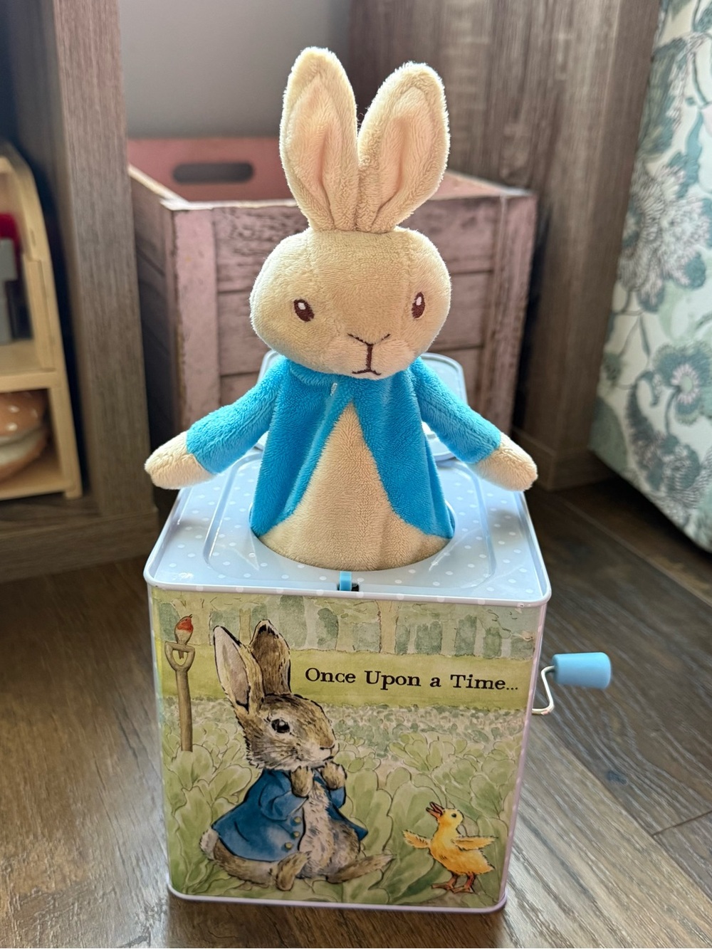 Plush Bunny Music Box with Blue Jacket - Once Upon a Time